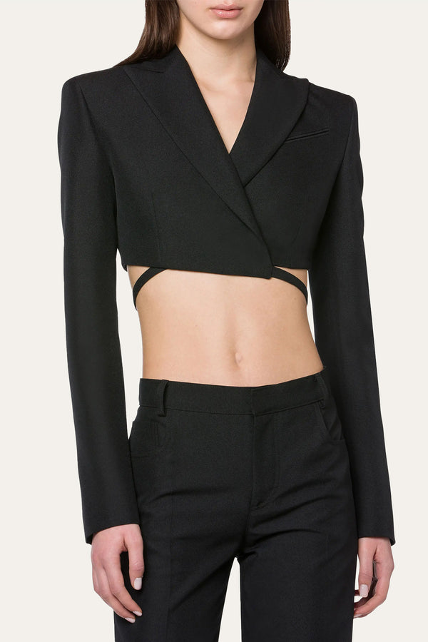 PHILOSOPHY Techno Grain De Poudre Cropped Jacket