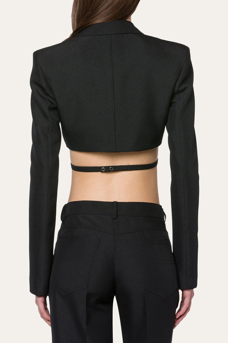 PHILOSOPHY Techno Grain De Poudre Cropped Jacket