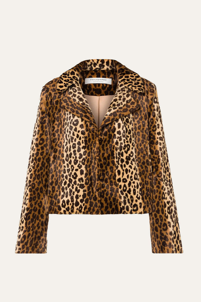 PHILOSOPHY Leopard Print Short Jacket