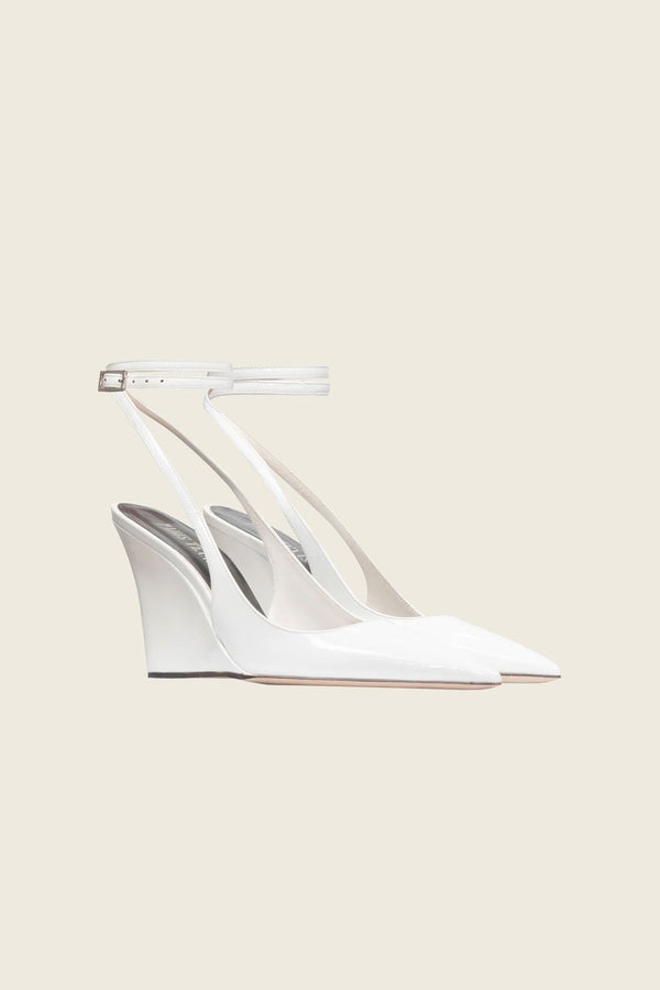 Paris Texas Wanda Lace Slingback Wedge