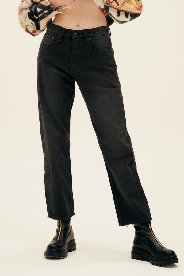 R13 Boyfriend Jean Shadow Checkerboard
