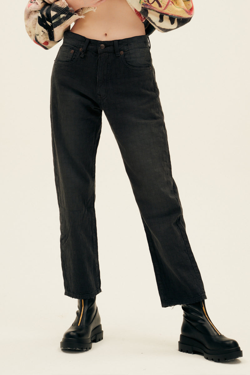 R13 Boyfriend Jean Shadow Checkerboard
