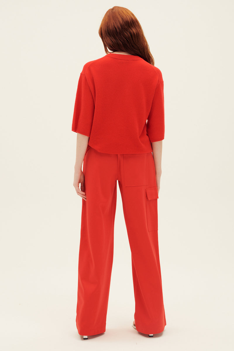 TIBI Feather Weight Cashmere Oversized Easy T-Shirt