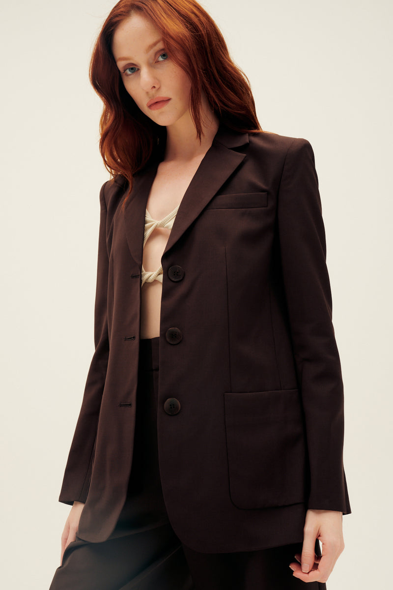 TIBI Tropical Wool Max Blazer