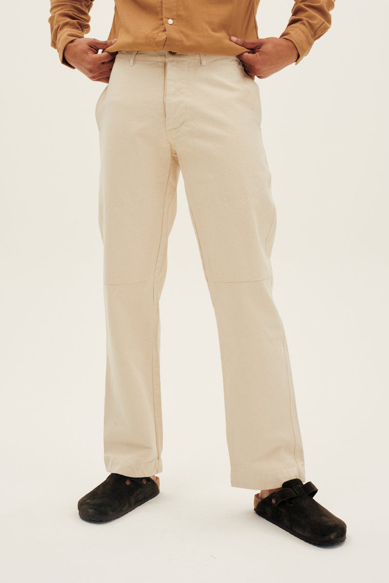 Natural Undyed Canvas Pant