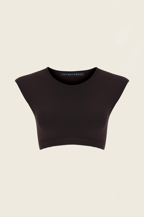 Sleeveless Mini Knit Crop Top