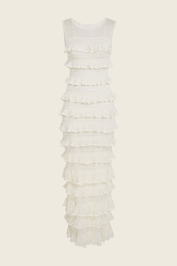 Zimmermann Wonderland Frill Midi Dress