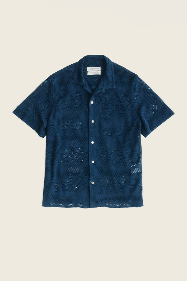 A Kind Of Guise Gioia Shirt in Midnight Crochet 