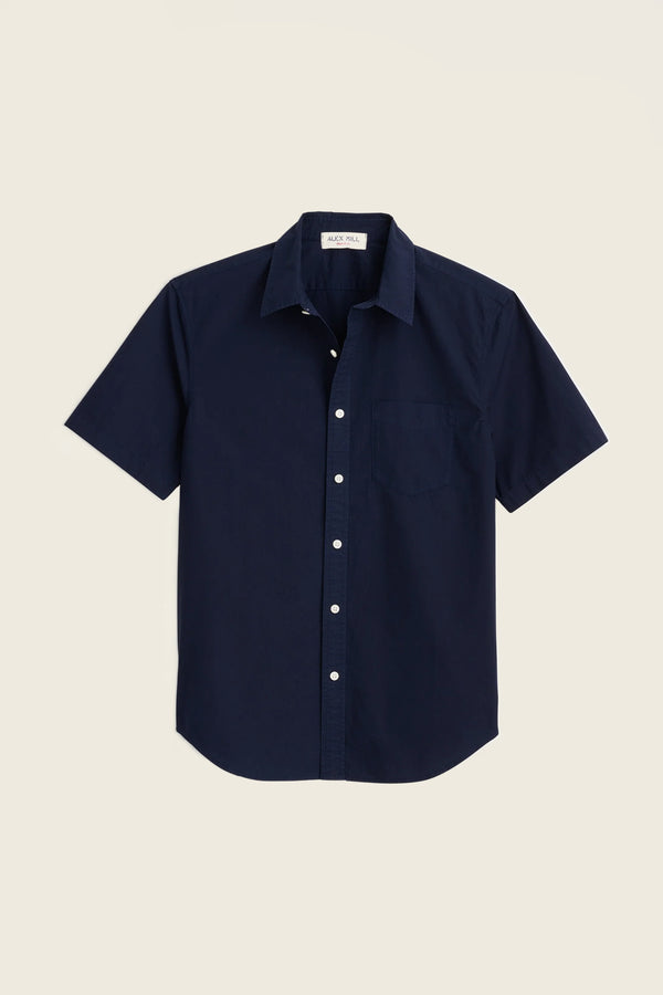 Short Sleeve Mill Shirt in Paper Poplin