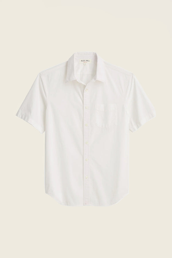 Short Sleeve Mill Shirt in Paper Poplin