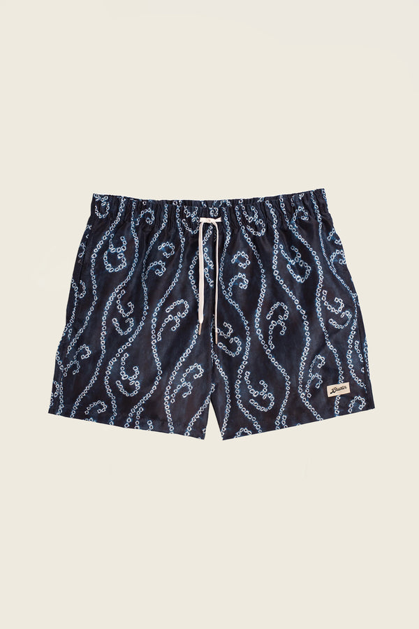 Bather Navy Hook & Loop Swim Trunk