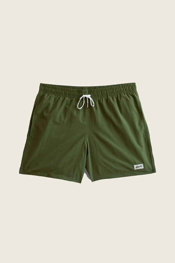 Solid Swim Trunks in Olive