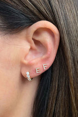 Diamond Initial Stud Earring