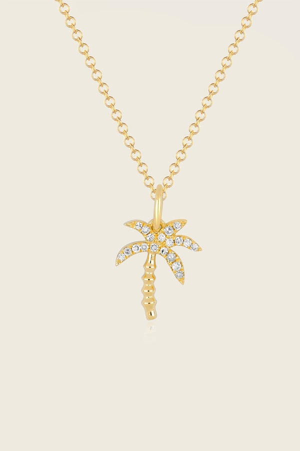 Diamond Wild Palm Necklace