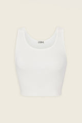 Cropped Scoop Neck Tank