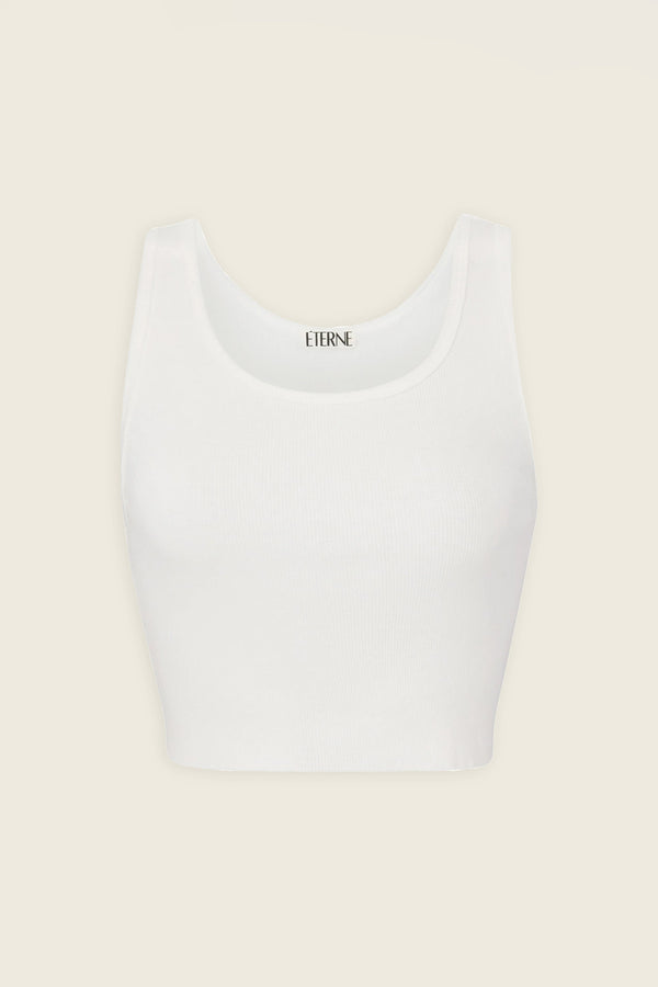 Cropped Scoop Neck Tank