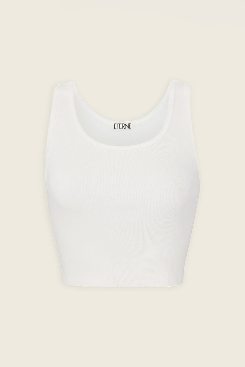 Cropped Scoop Neck Tank