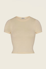 Short Sleeve Baby Tee in Oat