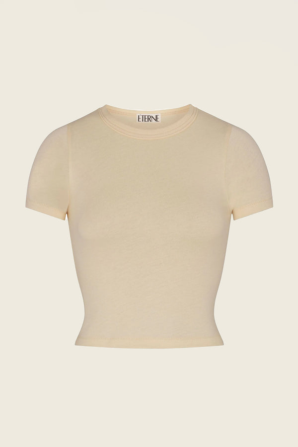 Short Sleeve Baby Tee in Oat
