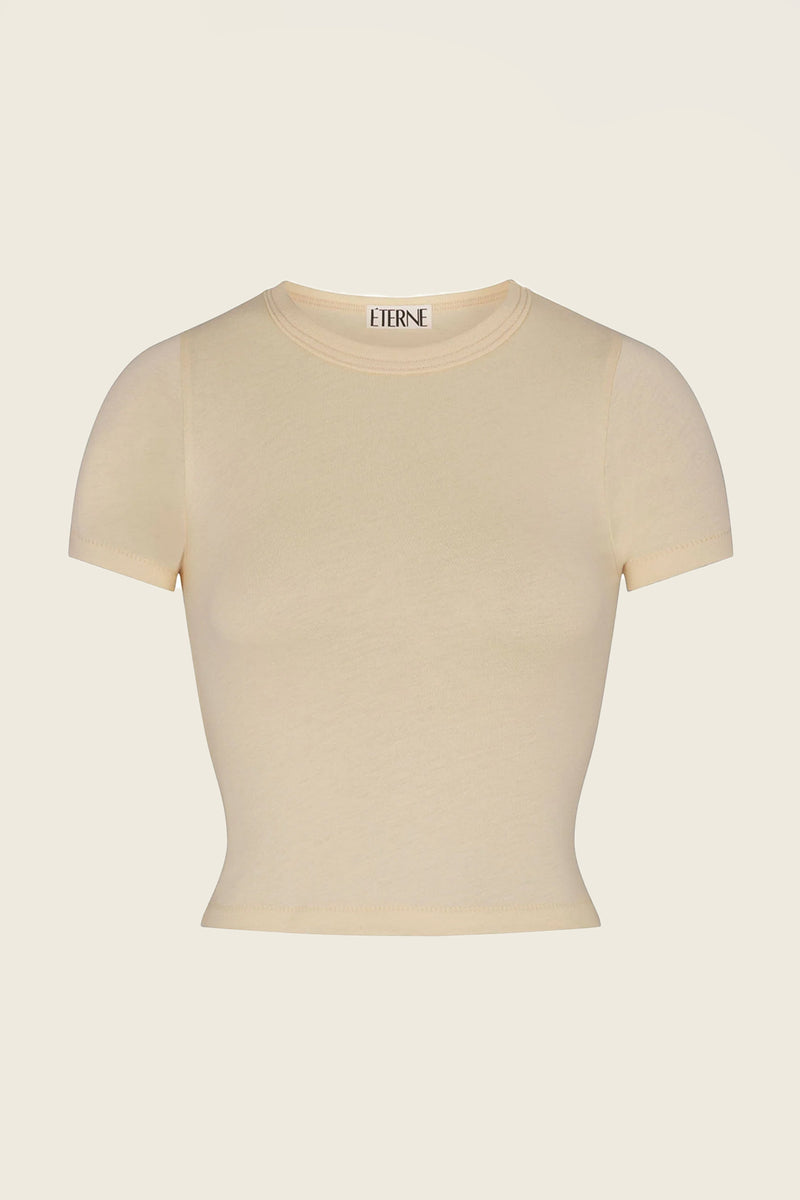 Short Sleeve Baby Tee in Oat