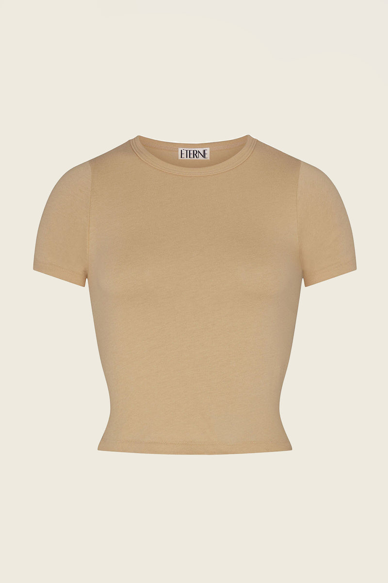 Short Sleeve Baby Tee in Sand