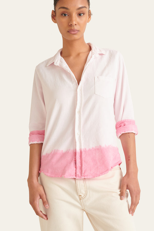 Frank & Eileen Barry Tailored Button Up Shirt Pink Dip Dye