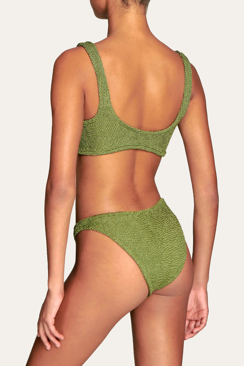 Xandra Bikini in Metallic Moss