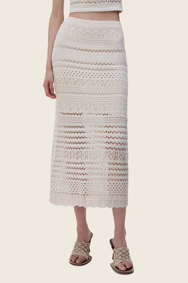 Jonathan Simkhai | Alita Macrame Midi Skirt