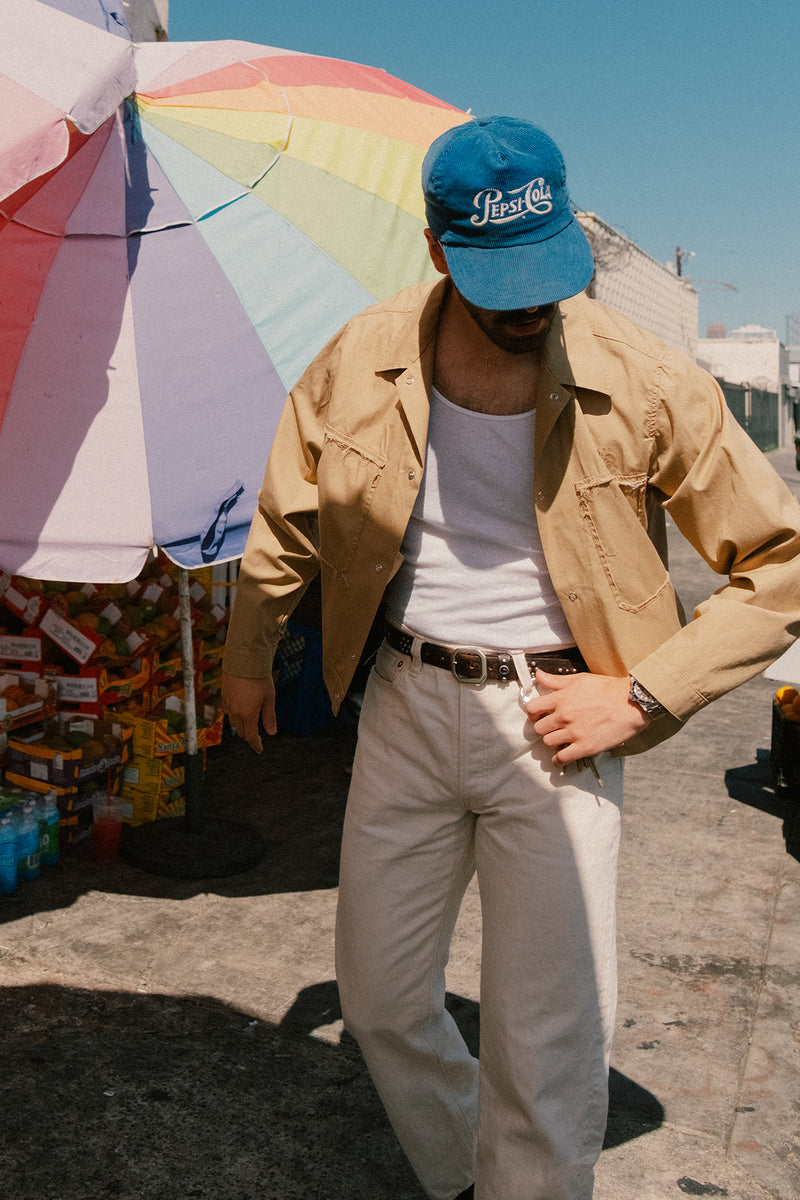 Beige Cotton Sports Jacket