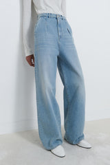LOULOU STUDIO Attu Wide Leg Denim Pants