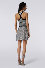 Missoni Mini Skirt in Black & White Optical Print