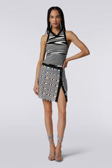 Missoni Mini Skirt in Black & White Optical Print