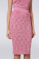 Slub Viscose Blend Pencil Skirt