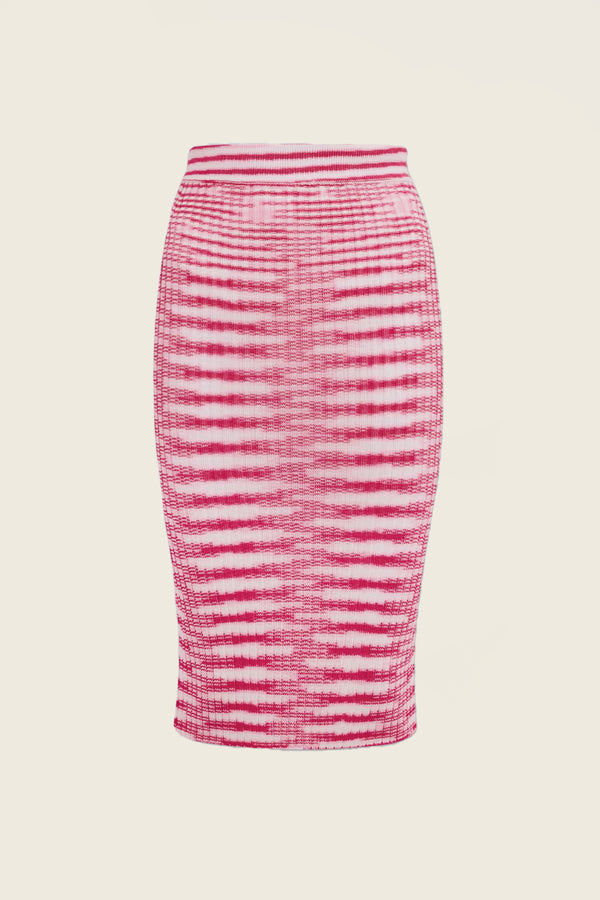 Slub Viscose Blend Pencil Skirt