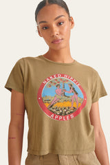 Mother Denim The Cropped Itty Bitty Goodie Tee Naked Hippies