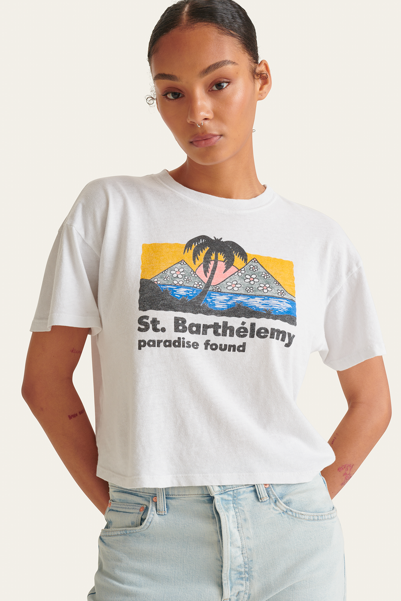Mother The Grab Bag Crop Tee St. Barts