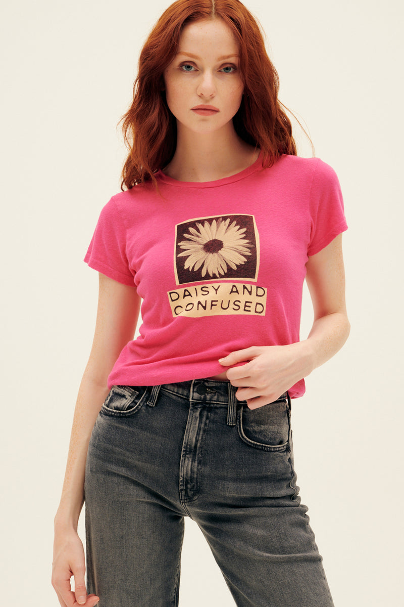 MOTHER Denim The Lil Sinful Daisy And Confused Tee