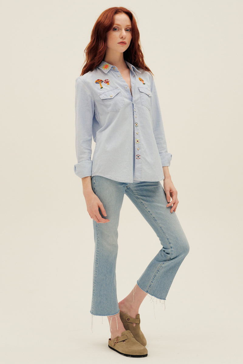 Mother The Hustler Ankle Fray Jeans in Home On The Range