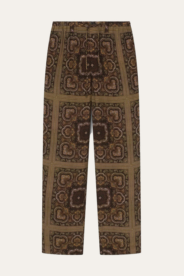 Demis Drawstring Waist Pants in Paisley