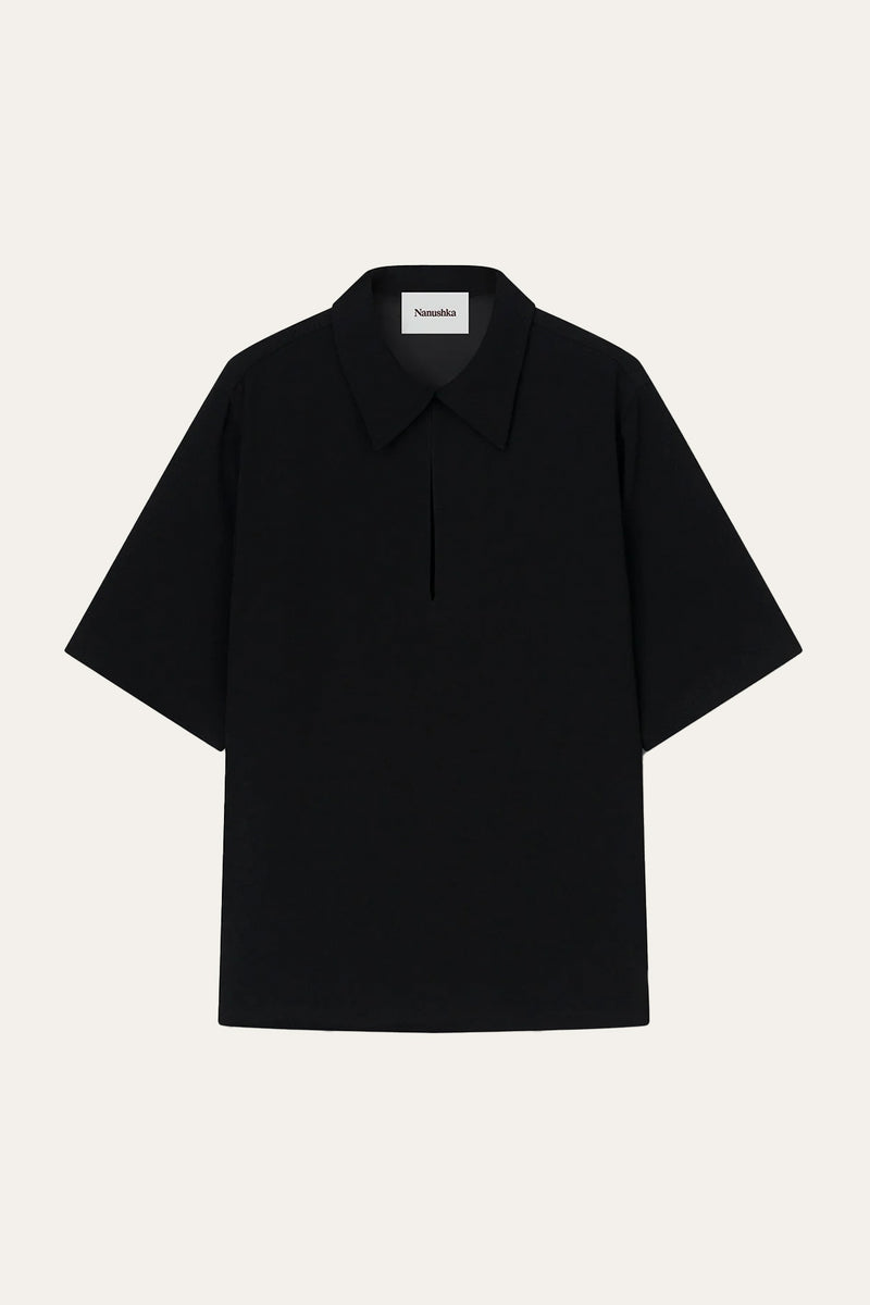 Nanushka Niklas Bouclé Crepe Shirt