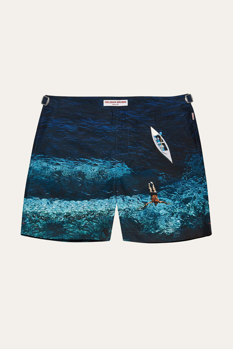 Orlebar Brown Bulldog Swim Shorts in Deep Sea Print