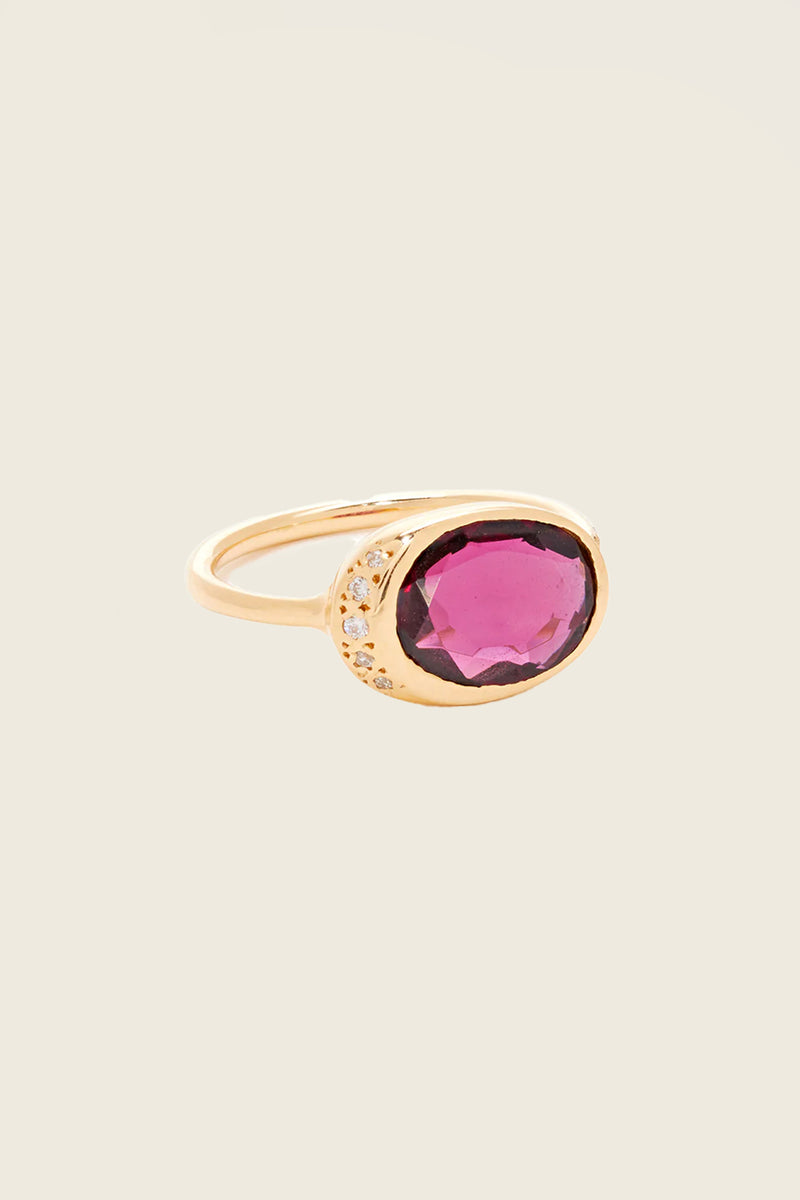 The Alice Rhodolite Ring