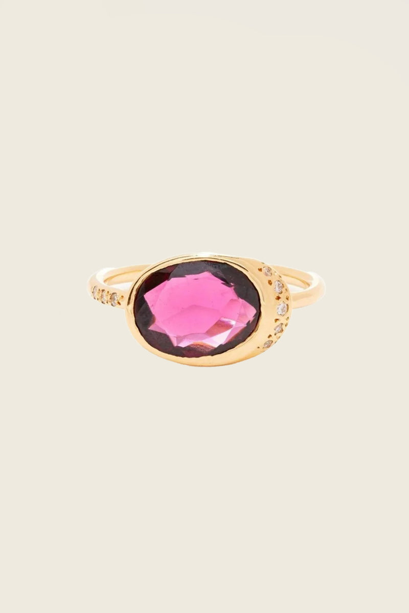 The Alice Rhodolite Ring