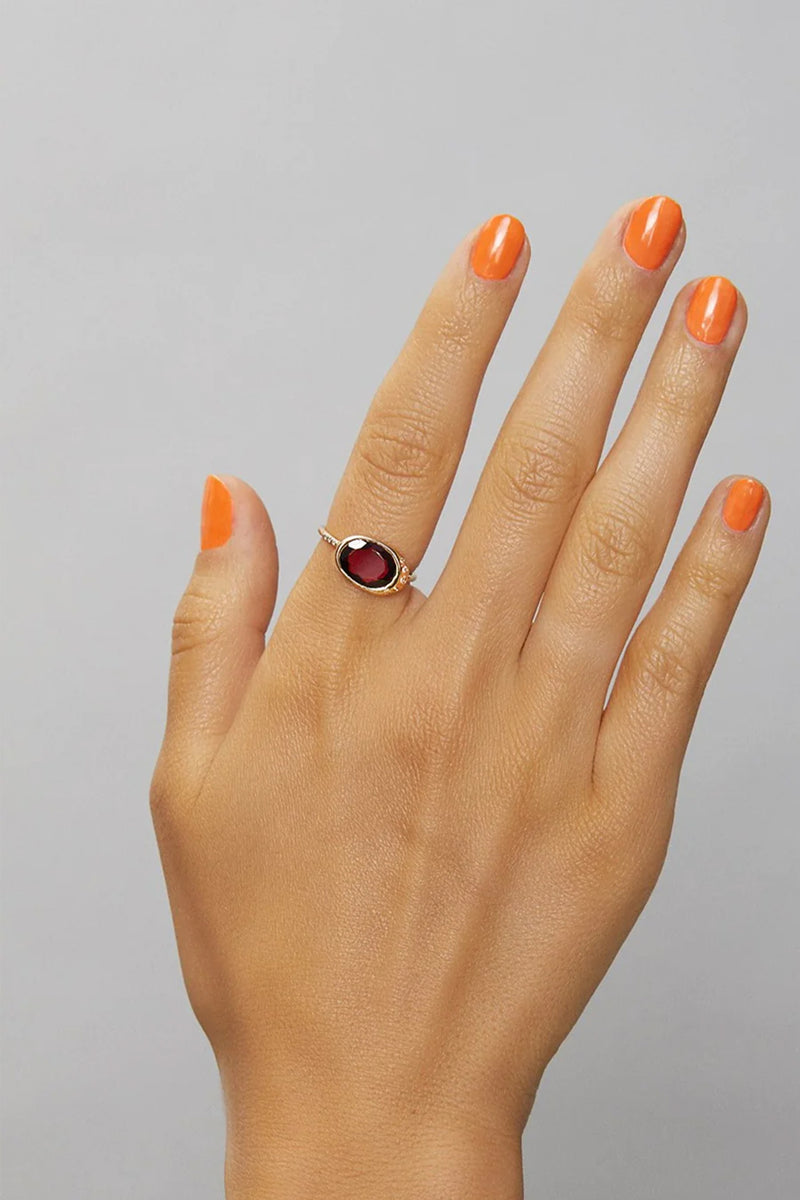 The Alice Rhodolite Ring