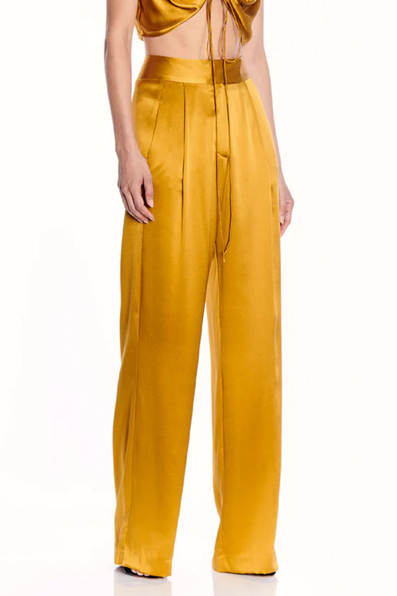 Wide Leg Trouser in Topaz