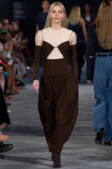 TIBI Drapey Jersey Cut Out Sculpted Shirred Dress