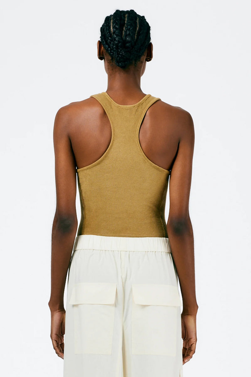 Summer Terry Crewneck Racerback Bodysuit