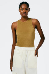 Summer Terry Crewneck Racerback Bodysuit