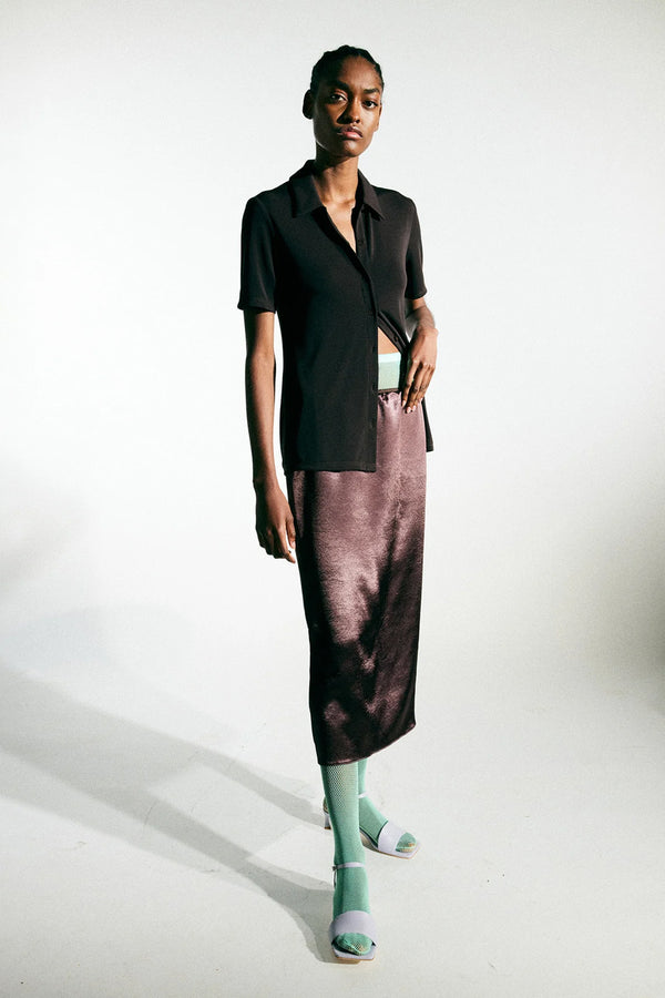 Shop TIBI Summer Satin Slip Skirt