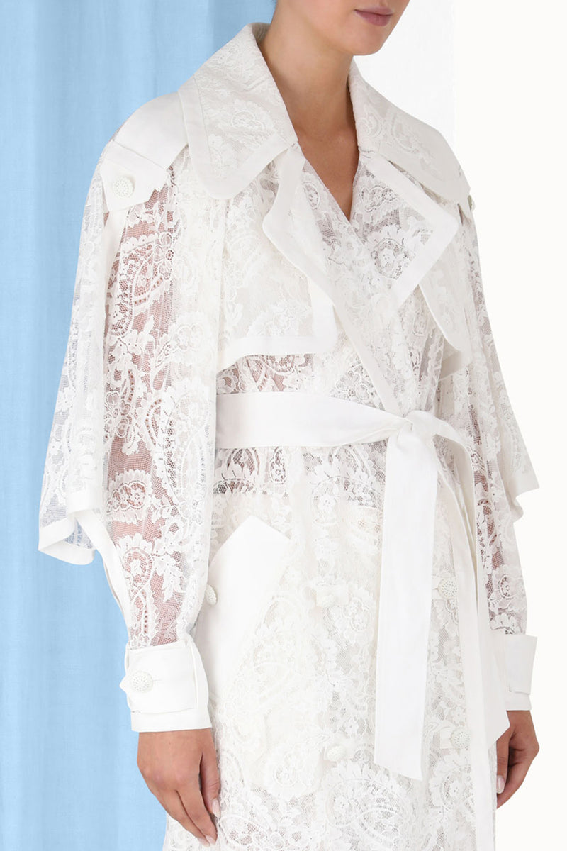 Wonderland Lace Trench Coat